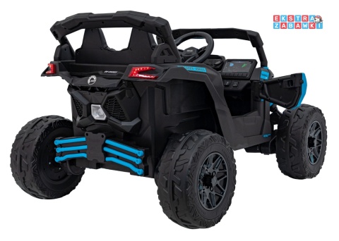 Buggy Maverick ATV CAN-AM na akumulator - niebieski, 4x200W 24V/5Ah, pilot, EVA, pokrowiec, LED, MP3, BT [CA003]