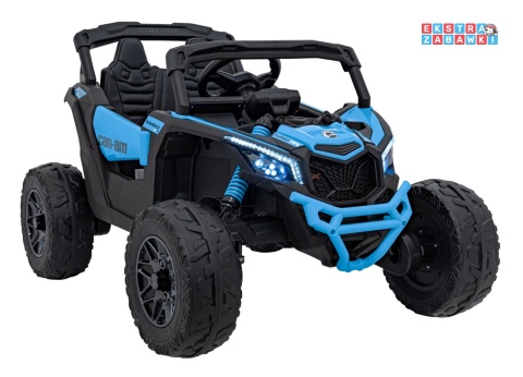 Buggy Maverick ATV CAN-AM na akumulator - niebieski, 4x200W 24V/5Ah, pilot, EVA, pokrowiec, LED, MP3, BT [CA003]