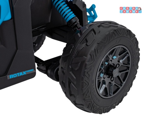 Buggy Maverick ATV CAN-AM na akumulator - niebieski, 4x200W 24V/5Ah, pilot, EVA, pokrowiec, LED, MP3, BT [CA003]
