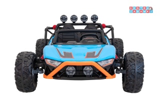 Buggy Racing 5 dwuosobowy na akumulator - niebieski, 2x200W 24V/7Ah, pilot, panel audio, LED, wolny start [JS3168]