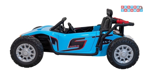 Buggy Racing 5 dwuosobowy na akumulator - niebieski, 2x200W 24V/7Ah, pilot, panel audio, LED, wolny start [JS3168]