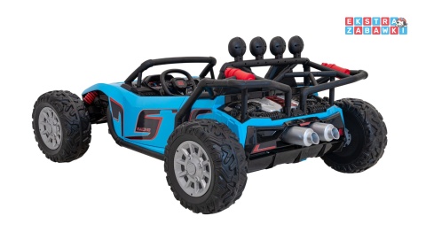 Buggy Racing 5 dwuosobowy na akumulator - niebieski, 2x200W 24V/7Ah, pilot, panel audio, LED, wolny start [JS3168]