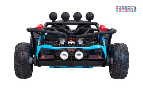 Buggy Racing 5 dwuosobowy na akumulator - niebieski, 2x200W 24V/7Ah, pilot, panel audio, LED, wolny start [JS3168]