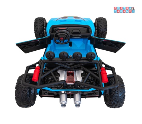 Buggy Racing 5 dwuosobowy na akumulator - niebieski, 2x200W 24V/7Ah, pilot, panel audio, LED, wolny start [JS3168]