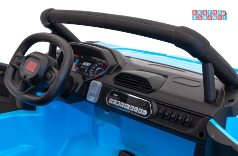Buggy Racing 5 dwuosobowy na akumulator - niebieski, 2x200W 24V/7Ah, pilot, panel audio, LED, wolny start [JS3168]