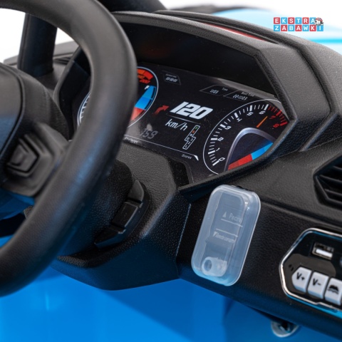 Buggy Racing 5 dwuosobowy na akumulator - niebieski, 2x200W 24V/7Ah, pilot, panel audio, LED, wolny start [JS3168]