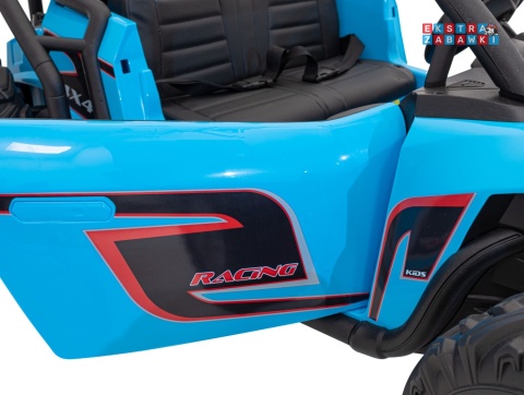 Buggy Racing 5 dwuosobowy na akumulator - niebieski, 2x200W 24V/7Ah, pilot, panel audio, LED, wolny start [JS3168]