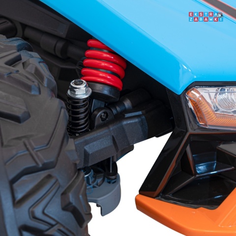 Buggy Racing 5 dwuosobowy na akumulator - niebieski, 2x200W 24V/7Ah, pilot, panel audio, LED, wolny start [JS3168]