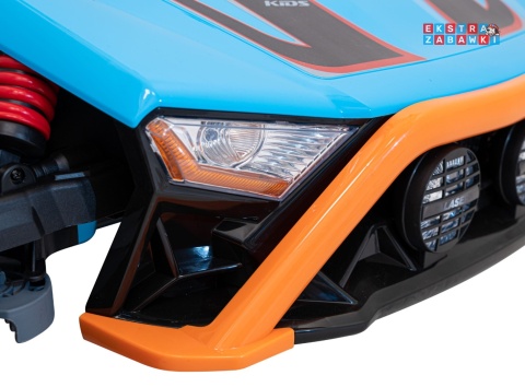 Buggy Racing 5 dwuosobowy na akumulator - niebieski, 2x200W 24V/7Ah, pilot, panel audio, LED, wolny start [JS3168]