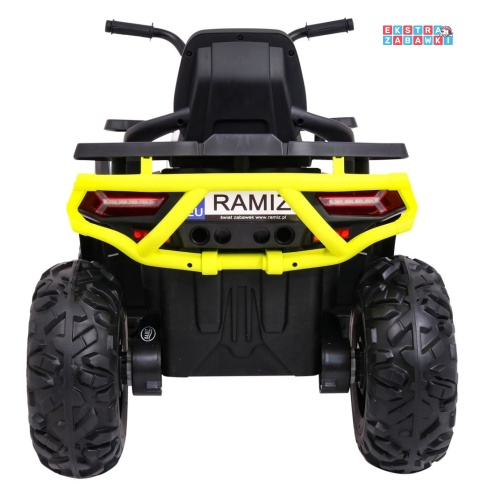 Quad ATV Desert na akumulator - biały, 4x45W 12V/10Ah, pilot, kluczyki, ekoskóra, EVA, LED, panel audio [XMX-607]