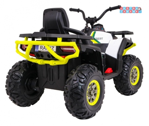 Quad ATV Desert na akumulator - biały, 4x45W 12V/10Ah, pilot, kluczyki, ekoskóra, EVA, LED, panel audio [XMX-607]