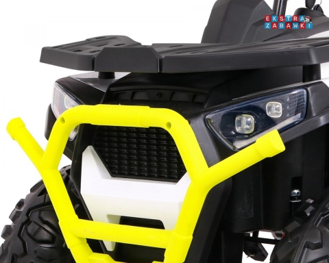Quad ATV Desert na akumulator - biały, 4x45W 12V/10Ah, pilot, kluczyki, ekoskóra, EVA, LED, panel audio [XMX-607]