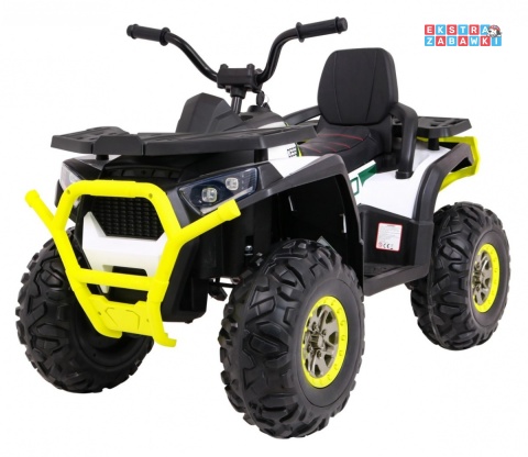 Quad ATV Desert na akumulator - biały, 4x45W 12V/10Ah, pilot, kluczyki, ekoskóra, EVA, LED, panel audio [XMX-607]