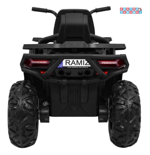 Quad ATV Desert na akumulator - czarny, 4x45W 12V/10Ah, pilot, kluczyki, ekoskóra, EVA, LED, panel audio [XMX-607]