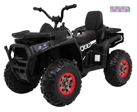 Quad ATV Desert na akumulator - czarny, 4x45W 12V/10Ah, pilot, kluczyki, ekoskóra, EVA, LED, panel audio [XMX-607]