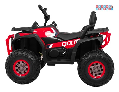 Quad ATV Desert na akumulator - czerwony, 4x45W 12V/10Ah, pilot, kluczyki, ekoskóra, EVA, LED, panel audio [XMX-607]