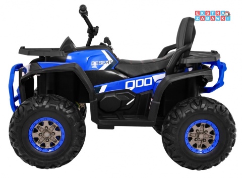 Quad ATV Desert na akumulator - niebieski, 4x45W 12V/10Ah, pilot, kluczyki, ekoskóra, EVA, LED, panel audio [XMX-607]