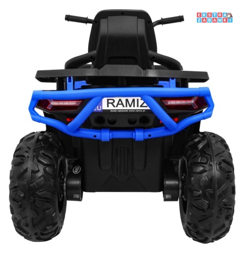 Quad ATV Desert na akumulator - niebieski, 4x45W 12V/10Ah, pilot, kluczyki, ekoskóra, EVA, LED, panel audio [XMX-607]