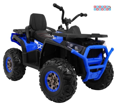 Quad ATV Desert na akumulator - niebieski, 4x45W 12V/10Ah, pilot, kluczyki, ekoskóra, EVA, LED, panel audio [XMX-607]