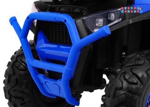 Quad ATV Desert na akumulator - niebieski, 4x45W 12V/10Ah, pilot, kluczyki, ekoskóra, EVA, LED, panel audio [XMX-607]