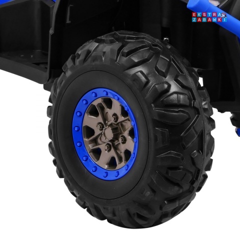 Quad ATV Desert na akumulator - niebieski, 4x45W 12V/10Ah, pilot, kluczyki, ekoskóra, EVA, LED, panel audio [XMX-607]