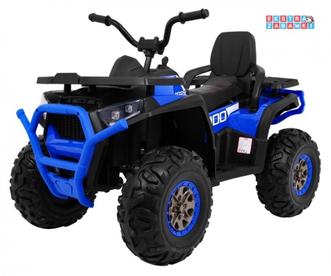 Quad ATV Desert na akumulator - niebieski, 4x45W 12V/10Ah, pilot, kluczyki, ekoskóra, EVA, LED, panel audio [XMX-607]