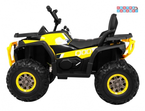 Quad ATV Desert na akumulator - żółty, 4x45W 12V/10Ah, pilot, kluczyki, ekoskóra, EVA, LED, panel audio [XMX-607]
