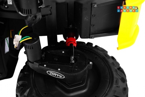 Quad ATV Desert na akumulator - żółty, 4x45W 12V/10Ah, pilot, kluczyki, ekoskóra, EVA, LED, panel audio [XMX-607]