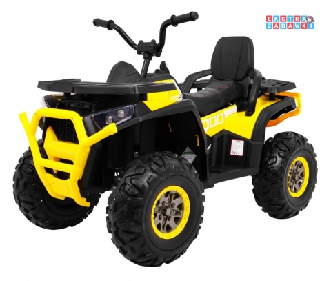 Quad ATV Desert na akumulator - żółty, 4x45W 12V/10Ah, pilot, kluczyki, ekoskóra, EVA, LED, panel audio [XMX-607]