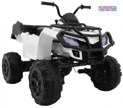 Quad XL ATV na akumulator - biały, 4x45W 12V/10Ah, Wolny Start, EVA, Audio, LED [BDM0909]