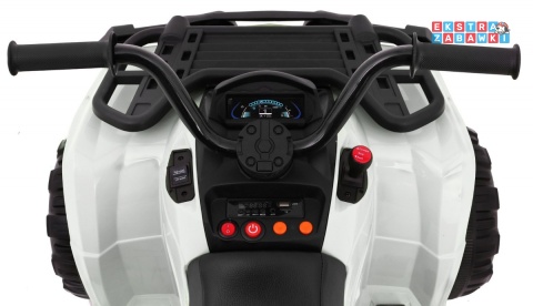 Quad XL ATV na akumulator - biały, 4x45W 12V/10Ah, Wolny Start, EVA, Audio, LED [BDM0909]