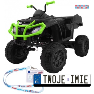 Quad XL ATV na akumulator - zielony, 4x45W 12V/10Ah, Wolny Start, EVA, Audio, LED [BDM0909]