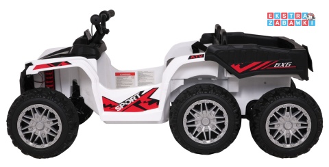 Quad Sport TX ATV na akumulator - biały, 4x35W 24V/7Ah, pilot, EVA, ekoskóra, Bluetooth [HL699]