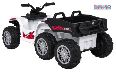 Quad Sport TX ATV na akumulator - biały, 4x35W 24V/7Ah, pilot, EVA, ekoskóra, Bluetooth [HL699]