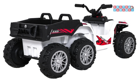 Quad Sport TX ATV na akumulator - biały, 4x35W 24V/7Ah, pilot, EVA, ekoskóra, Bluetooth [HL699]