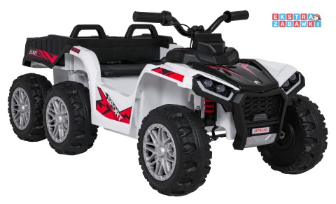 Quad Sport TX ATV na akumulator - biały, 4x35W 24V/7Ah, pilot, EVA, ekoskóra, Bluetooth [HL699]