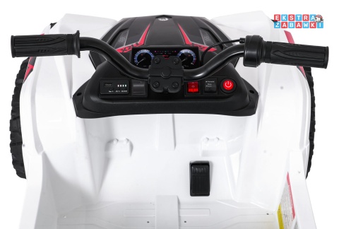 Quad Sport TX ATV na akumulator - biały, 4x35W 24V/7Ah, pilot, EVA, ekoskóra, Bluetooth [HL699]