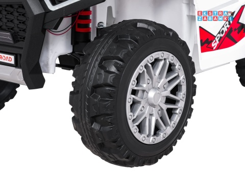 Quad Sport TX ATV na akumulator - biały, 4x35W 24V/7Ah, pilot, EVA, ekoskóra, Bluetooth [HL699]
