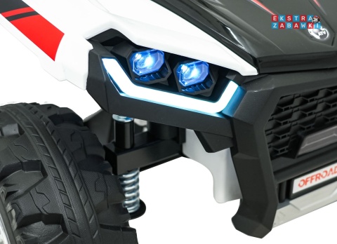 Quad Sport TX ATV na akumulator - biały, 4x35W 24V/7Ah, pilot, EVA, ekoskóra, Bluetooth [HL699]