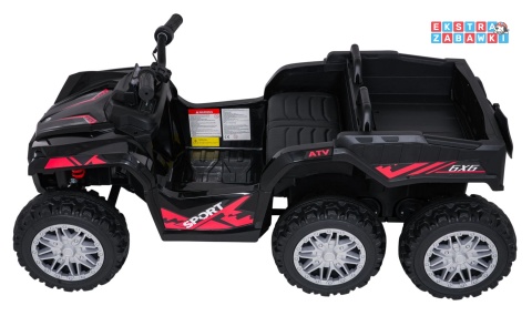 Quad Sport TX ATV na akumulator - czarny, 4x35W 24V/7Ah, pilot, EVA, ekoskóra, Bluetooth [HL699]