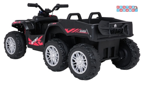 Quad Sport TX ATV na akumulator - czarny, 4x35W 24V/7Ah, pilot, EVA, ekoskóra, Bluetooth [HL699]