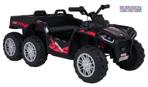 Quad Sport TX ATV na akumulator - czarny, 4x35W 24V/7Ah, pilot, EVA, ekoskóra, Bluetooth [HL699]