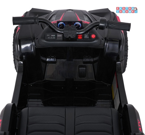Quad Sport TX ATV na akumulator - czarny, 4x35W 24V/7Ah, pilot, EVA, ekoskóra, Bluetooth [HL699]