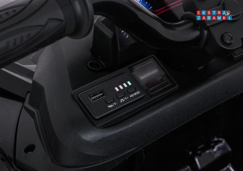 Quad Sport TX ATV na akumulator - czarny, 4x35W 24V/7Ah, pilot, EVA, ekoskóra, Bluetooth [HL699]