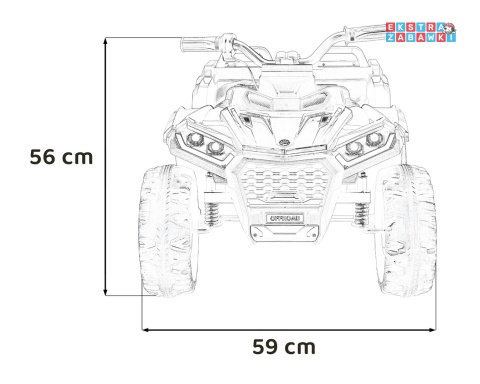 Quad Sport TX ATV na akumulator - czerwony, 4x35W 24V/7Ah, EVA, pilot, ekoskóra, Bluetooth [HL699]