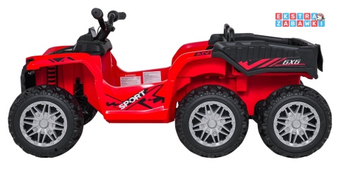 Quad Sport TX ATV na akumulator - czerwony, 4x35W 24V/7Ah, EVA, pilot, ekoskóra, Bluetooth [HL699]