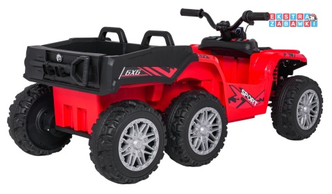 Quad Sport TX ATV na akumulator - czerwony, 4x35W 24V/7Ah, EVA, pilot, ekoskóra, Bluetooth [HL699]