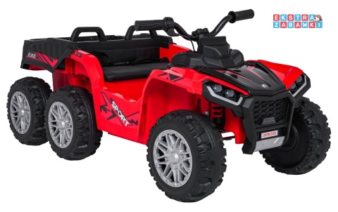 Quad Sport TX ATV na akumulator - czerwony, 4x35W 24V/7Ah, EVA, pilot, ekoskóra, Bluetooth [HL699]