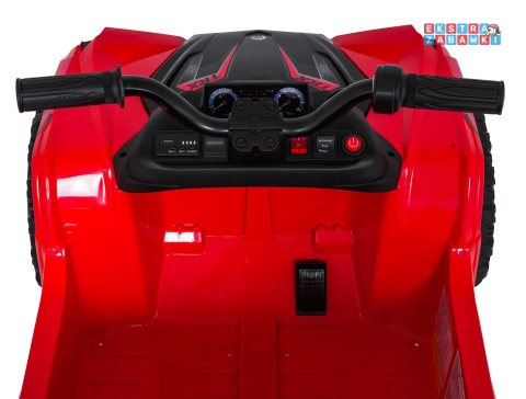 Quad Sport TX ATV na akumulator - czerwony, 4x35W 24V/7Ah, EVA, pilot, ekoskóra, Bluetooth [HL699]