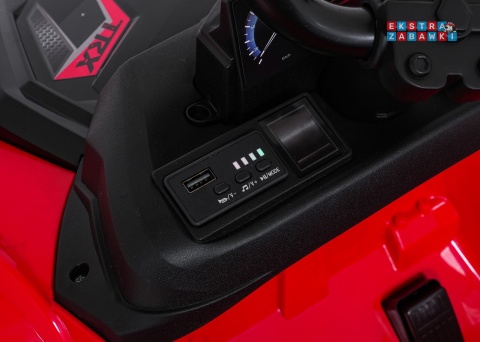 Quad Sport TX ATV na akumulator - czerwony, 4x35W 24V/7Ah, EVA, pilot, ekoskóra, Bluetooth [HL699]
